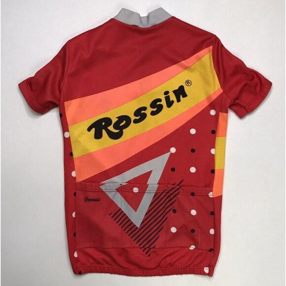 VINTAGE Tommaso Rossin Cycling Jersey SS Men Size 3 Large Red Made In Italy - Picture 3 of 5